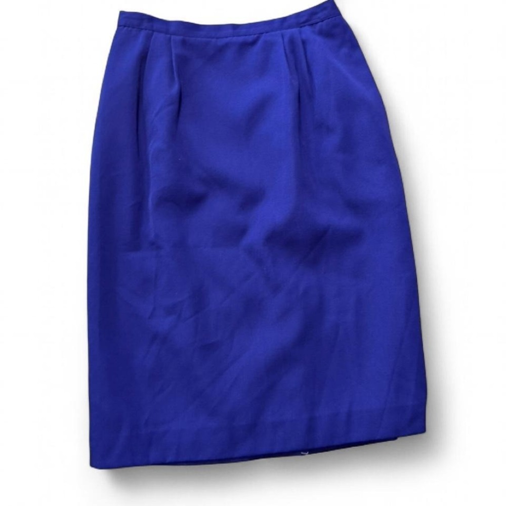 Rare‎ Vintage 80s Christopher Royal Blue Pencil Skirt, Women's Size 10
